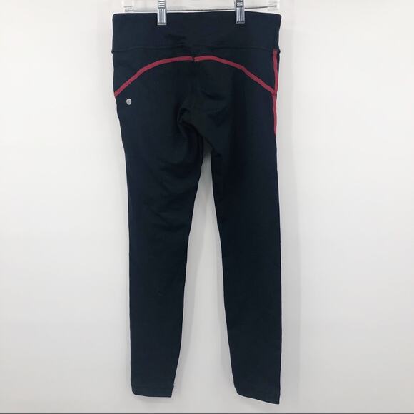 Vimmia Strive Leggings M Black Red Futuristic Cyber Goth Steam Punk Striped - Picture 6 of 9